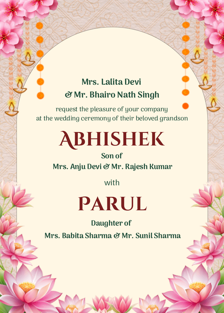 Floral Wedding PDF Invitation