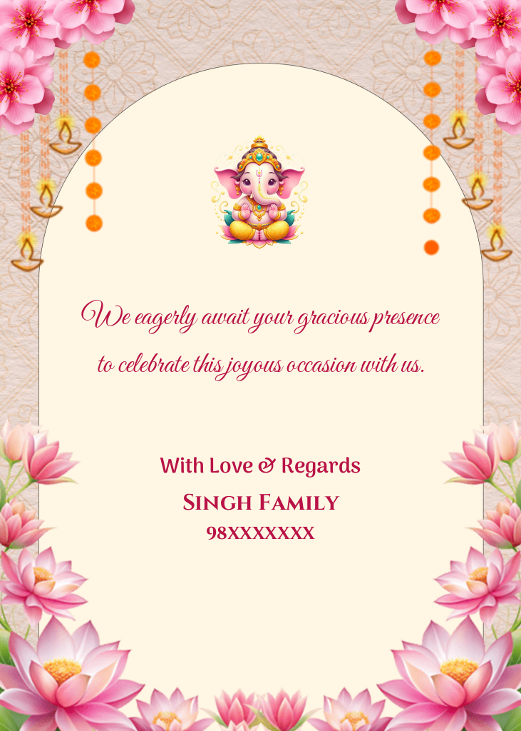 Floral Wedding PDF Invitation GFX264206